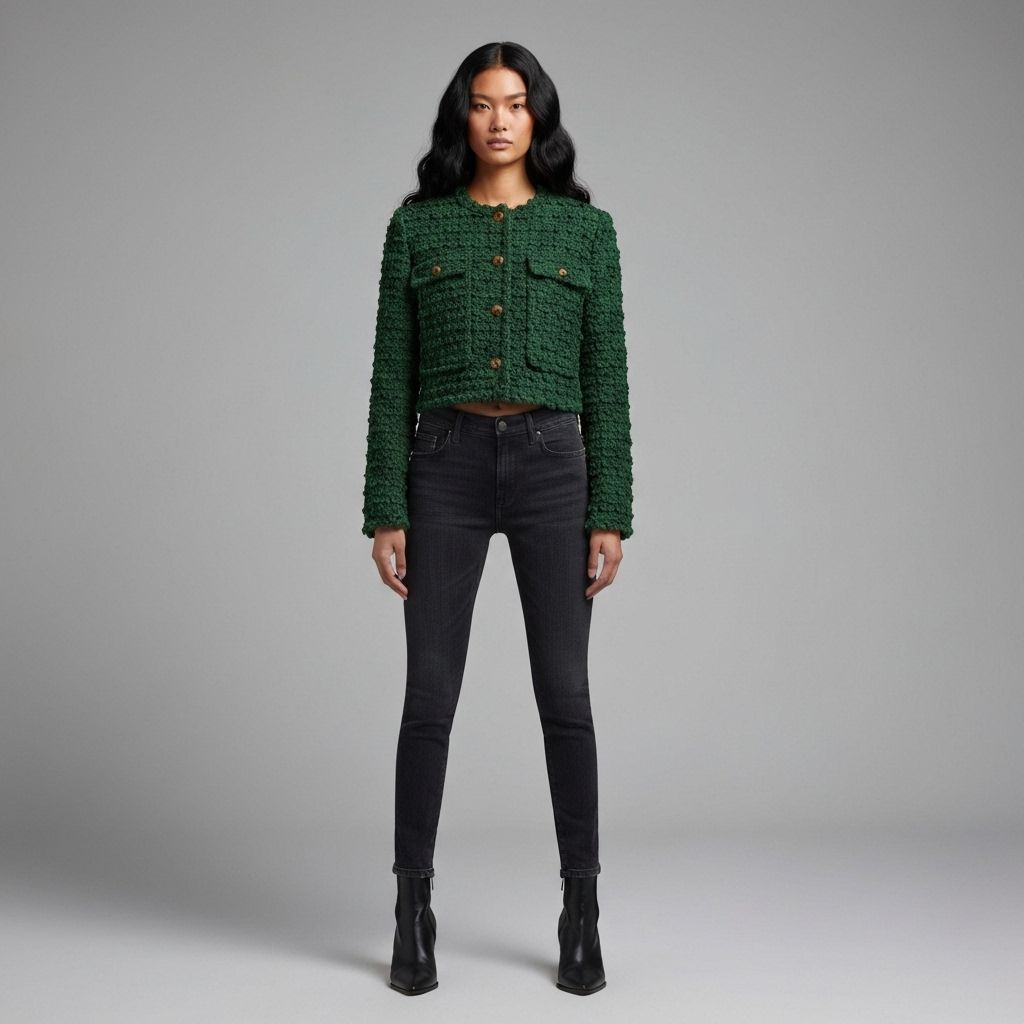 Cropped Boucle Jacket