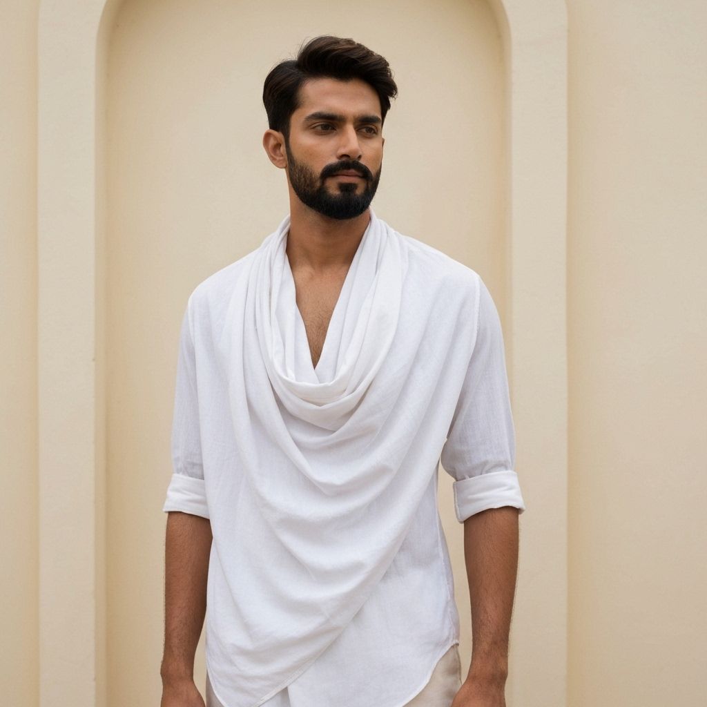 Draped Cotton Shirt
