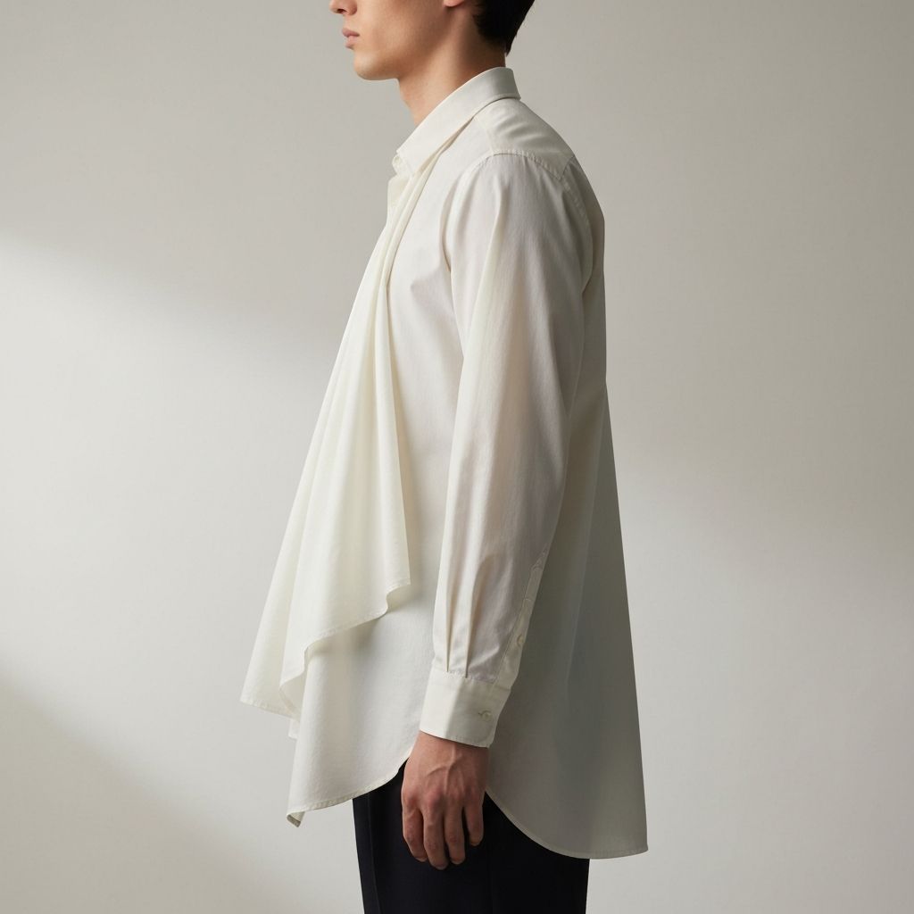 Draped Cotton Shirt view 2