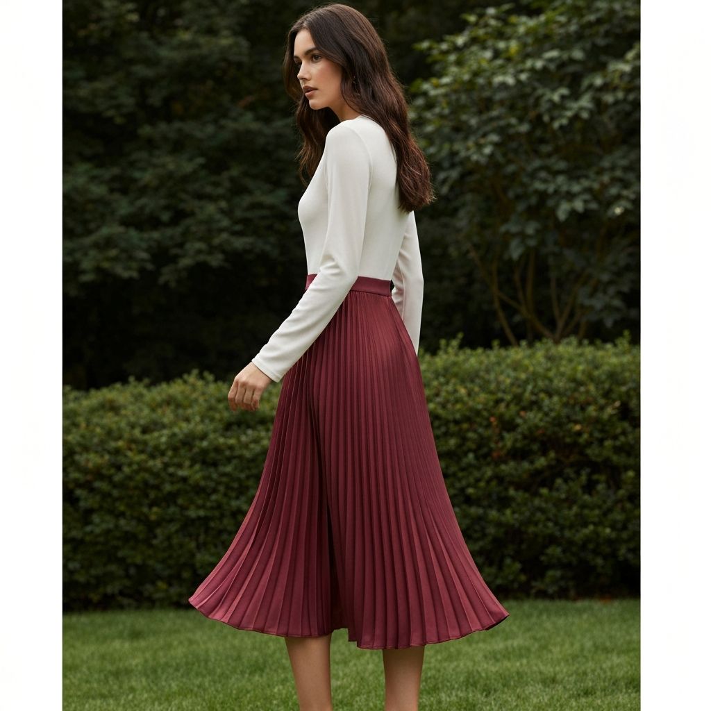 Pleated Midi Skirt view 2