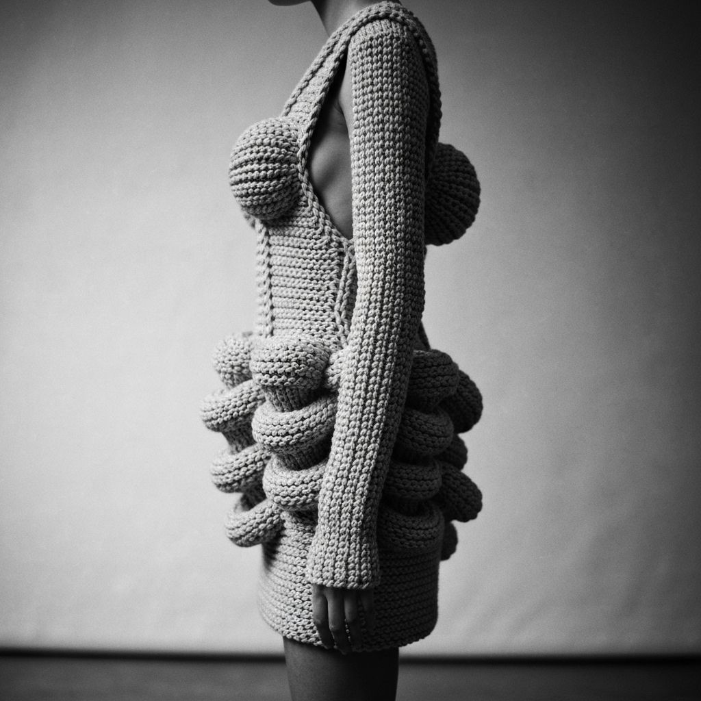 Sculptural Knit Dress view 2