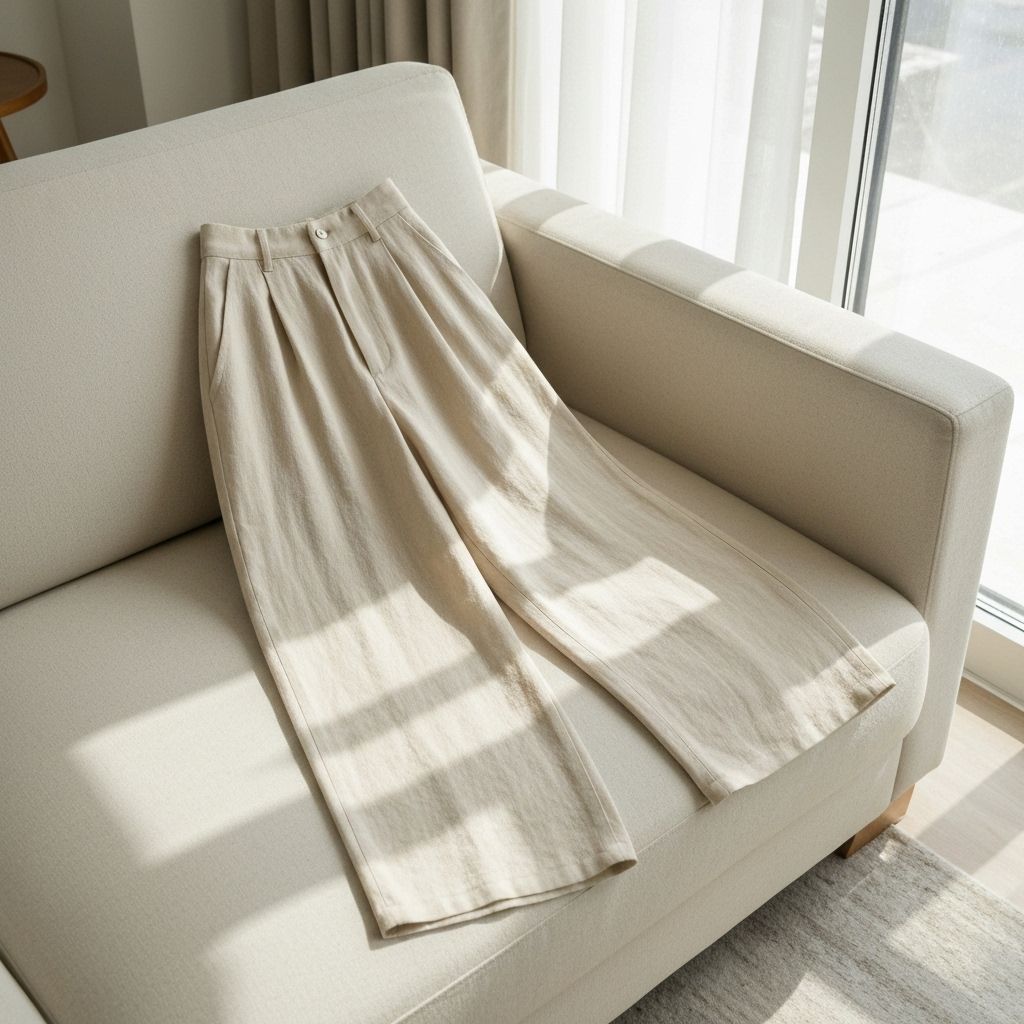 Wide-Leg Linen Trousers